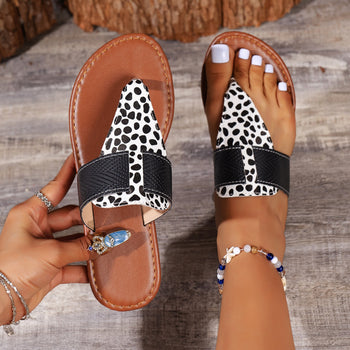 Catwalk Animal Print Open Toe Sandals